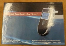Digital Alcohol Breathalyzer, mouth piece storage compartment, travel bag