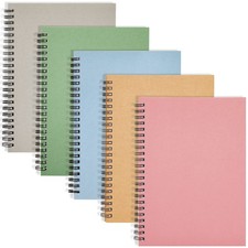 5 Pack 6x8 inch Spiral Journals, Small Notebooks Bulk with 120 Lined Pages fo...