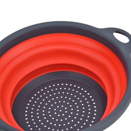 (Red)4PCS Colander Strainer Round With Handle Hanging Hole For - Imagen 16 de 22
