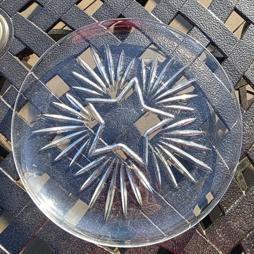 Vintage Star Clear Glass Plate by Federal Glass