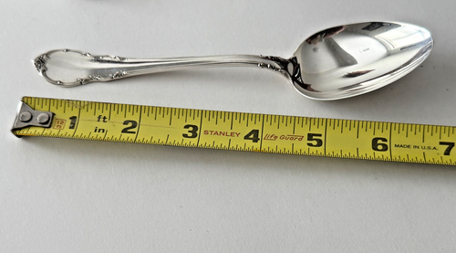 Cuchara de té victoriana moderna Lunt de plata de ley sin monograma - Imagen 4 de 4