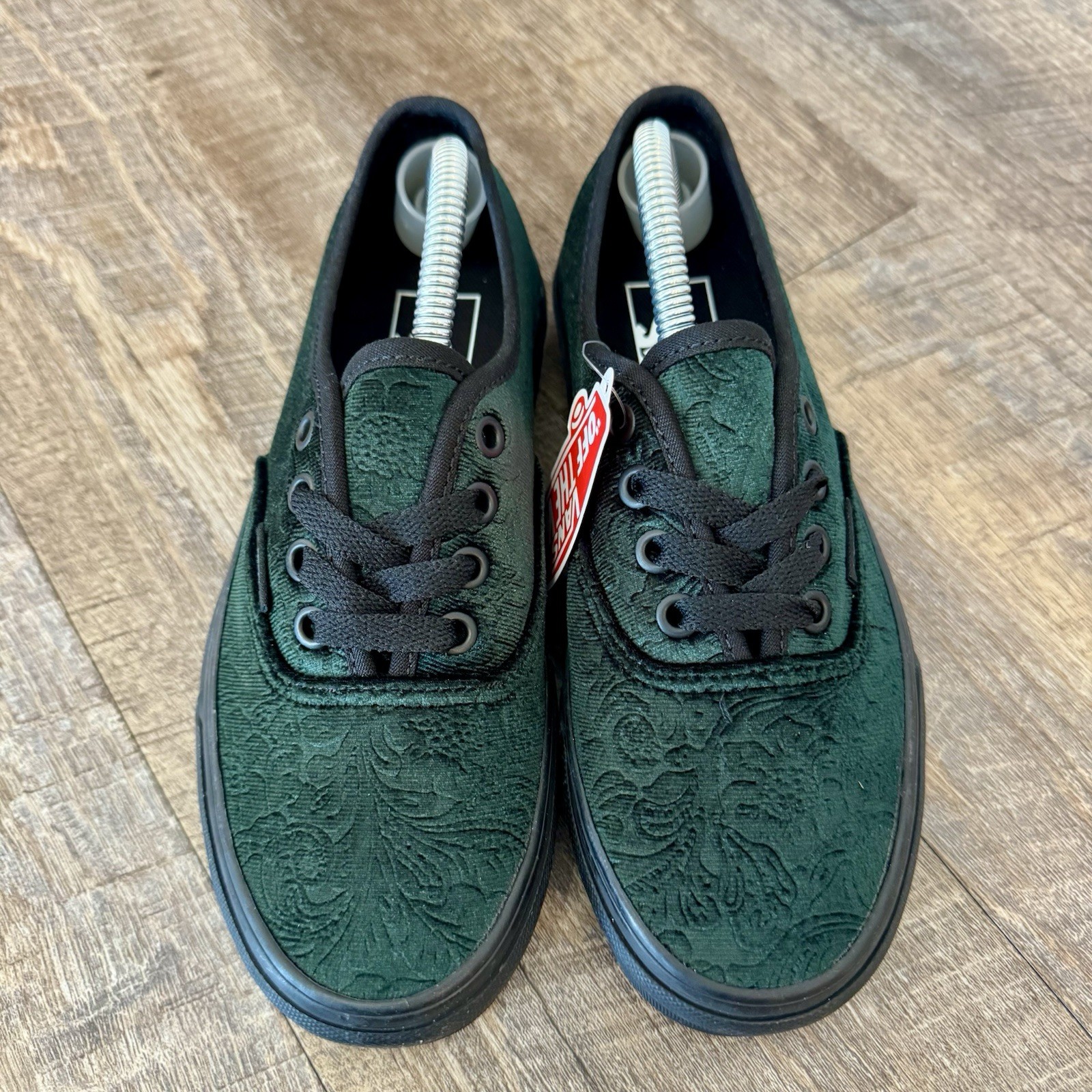 Vans Authentic Jungle Green Velvet Black Women's Sz 5 Mens Sz 3.5 VN0A5KRD8E8 thumbnail 4