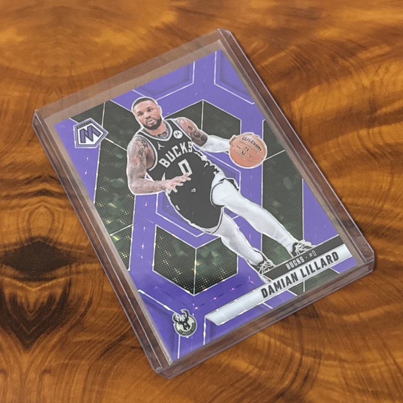 2024-25 Panini Mosaic Damian Lillard Purple Prizm /249 #155 Bucks