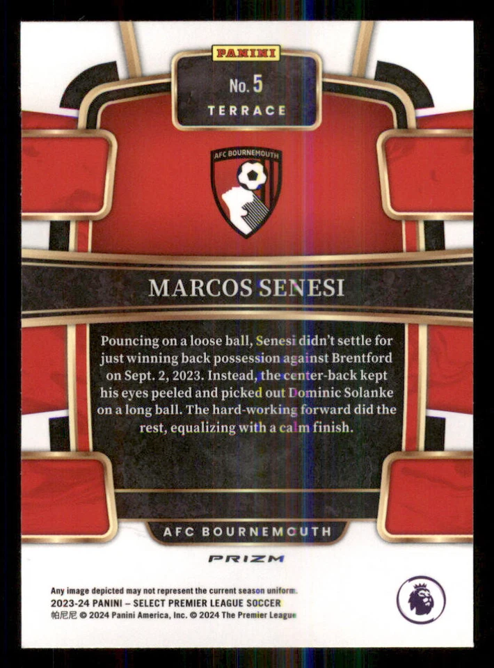 2023-24 Select English Premier League Silver #5 Marcos Senesi - Image 2 of 2