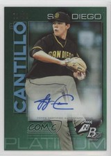2020 Bowman Platinum Wal-Mart Top Prospects Green 72/99 Joey Cantillo Auto ms9