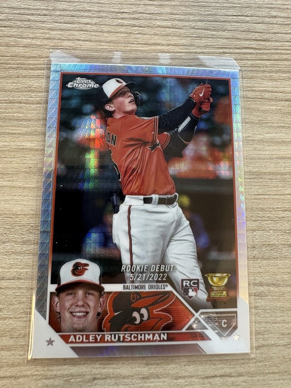 2023 Topps Chrome Update Rookie Debut Adley Rutschman #USC1 Prism Refractor (RC)