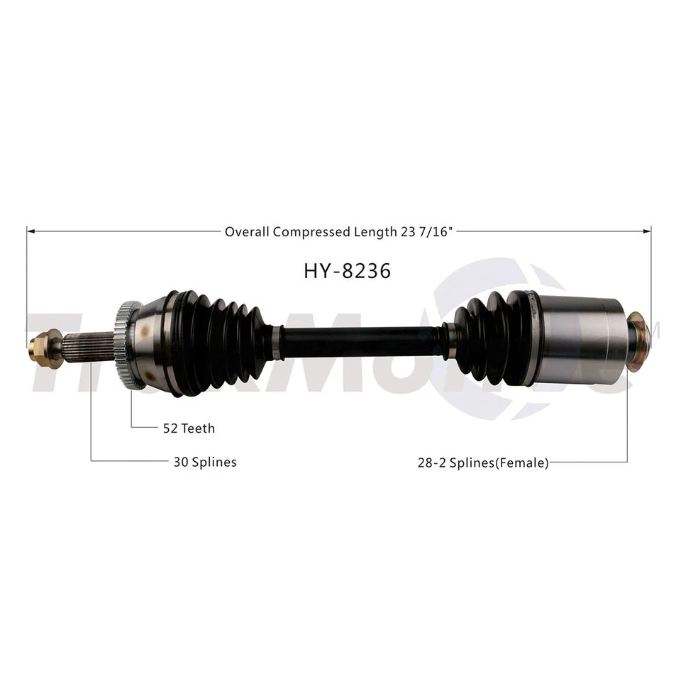 1 eje CV delantero derecho SurTrack para Hyundai Santa Fe Sport 2013-2016 Foto 3 de 3