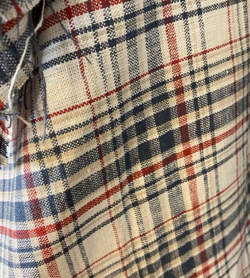 1.33 Yards Ralph Lauren Eagle Point Plaid Blue/Red - Image 2 of 4