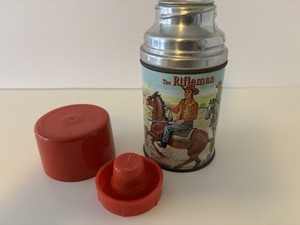 1960 The Rifleman Aladdin Thermos Vintage with Cap & Cup 