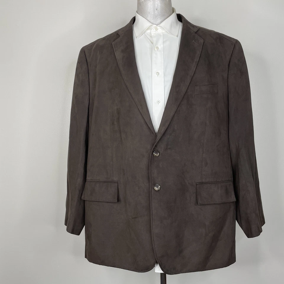 Abrigo Deportivo Roundtree and Yorke Para Hombre 50L Marrón Sólido Suave Poliéster Doble Ventilación Foto 2 de 4