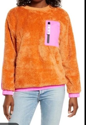 UGG Furry Niko Sherpa Crewneck Sweatshirt Size Medium