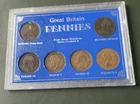 Great Britain Pennies Queen Victoria to Elizabeth II Coin Set With 1887 Penny