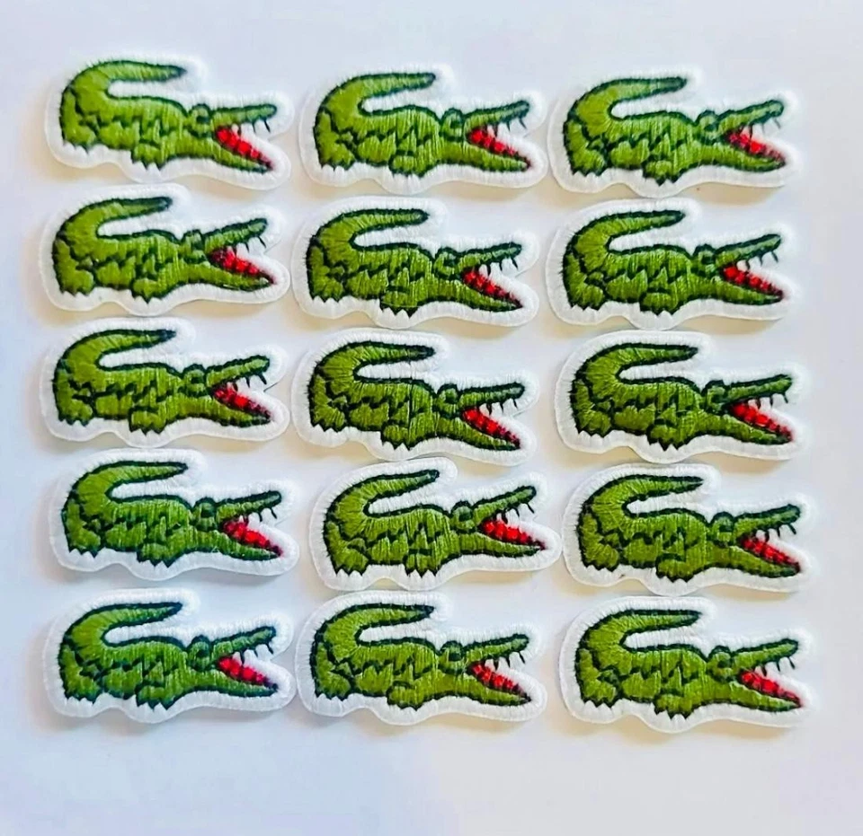Embroidered Patch Set Crocodile Style Iron-On Sew-On Logo Applique Badge - Image 4 of 4