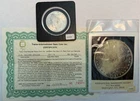 1897-S choice BU Morgan U.S. silver dollar. 1986 INS photo certification #630T