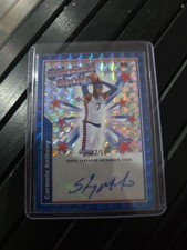 2024-25 Topps Finest Carmelo Anthony Colossal Shots Blue Geometric Auto 12/99