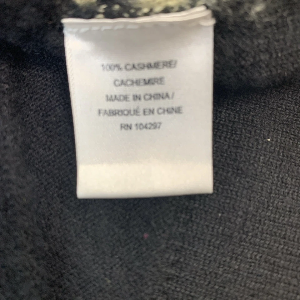 Cárdigan suéter 100 % cachemir Milly New York negro pin up botón dorado pequeño Foto 3 de 4