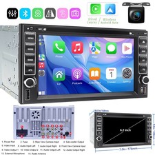 6.2" Double Din Android Car DVD CD Stereo Bluetooth Wireless CarPlay GPS SWC AM