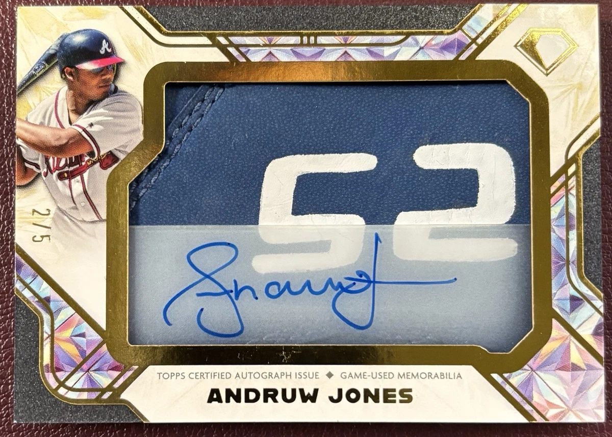 Topps Andruw Jones Baseball Autographed Sports Trading Cards