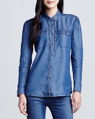 NWT Burberry Brit Denim Button Down 