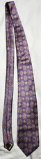 Robert Talbott Purple & Orange Oval Tie Men's 100% Silk Made in USA