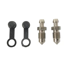 Motorcycle Brake Caliper 10mm x 1.0 Bleed Screw Nipple Stainless Steel Bleeder