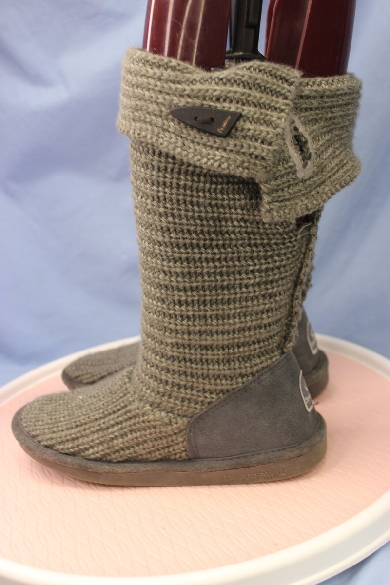 Sweater Boots Bearpaw Cardy Boots Women's Knit Tall Fold Over Boot