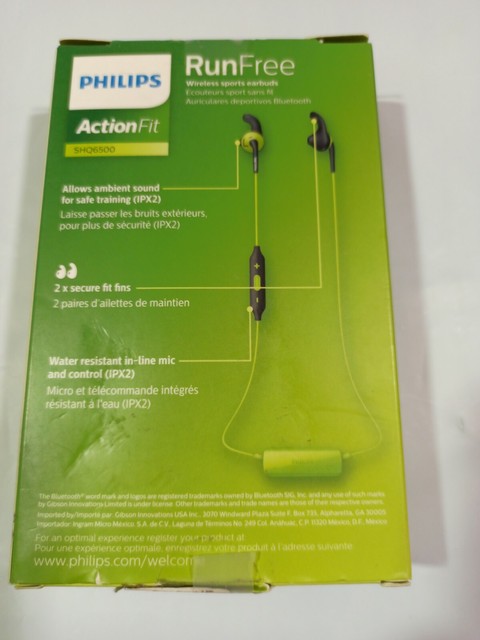 Philips ActionFit RunFree Universal Bluetooth Sport Earbuds Shq6500cl Lime  for sale online | eBay