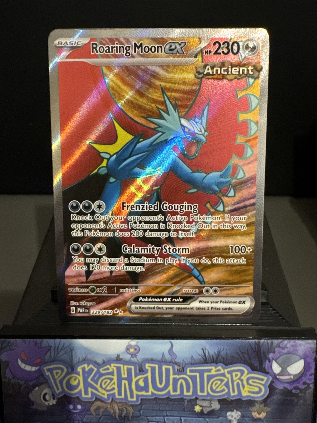 Pokemon Card Paradox Rift 229/182 Roaring Moon ex Full Art Ultra Rare Near Mint