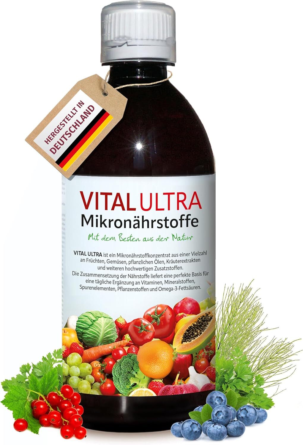 Vital Ultra, 480 ml, Mikronährstoffkonzentrat mit Vitaminen, Mineralien