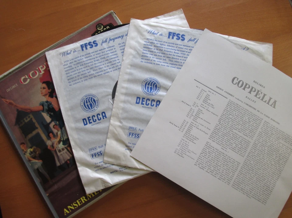 SXL 2084-5 ED1 Delibes Coppelia Ballet Ansermet 2LP Decca Box 1st WBG - Image 4 of 4