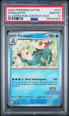 Feraligatr 2025 Pokemon Illustration Contest 2024 Promo #213 PSA