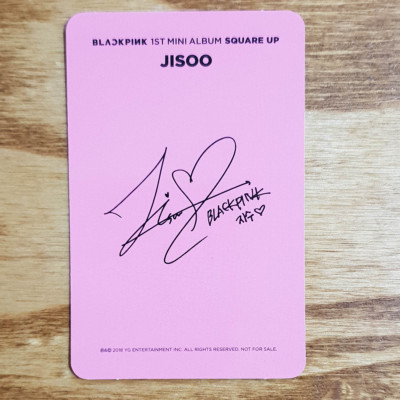 Jisoo Official Photocard BlackPink 1st Mini Album Square Up