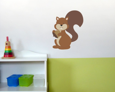 Samunshi Eichhörnchen Wandtattoo Wandaufkleber Kinderzimmer  4 Größen