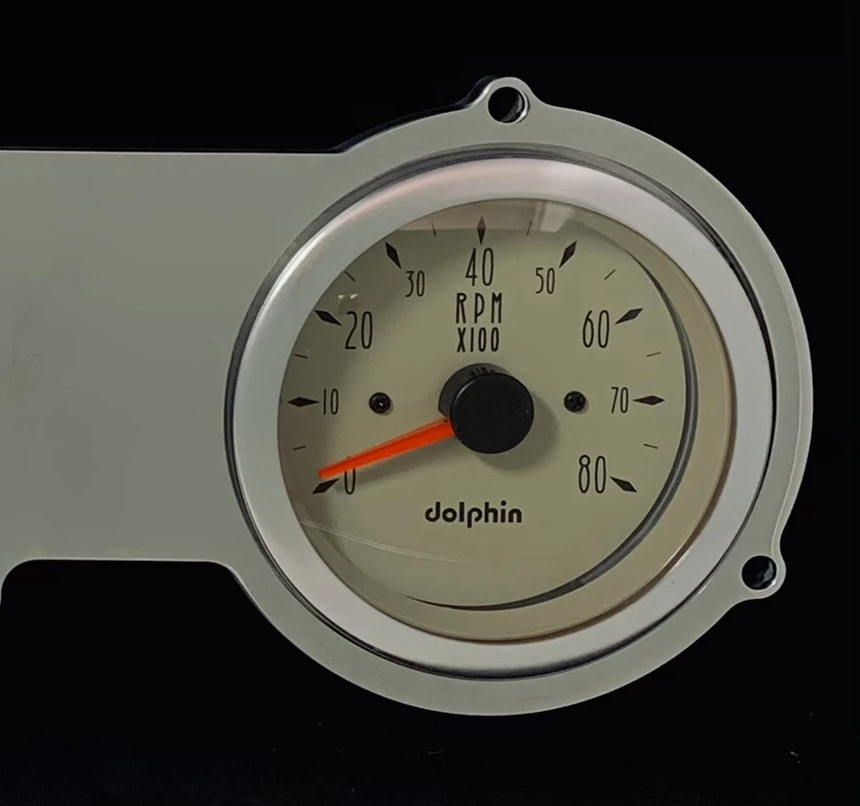 1962 1963 Ford Fairlane 3 Gauge GPS Dash Panel Set Quad Style Tan - Image 4 of 4