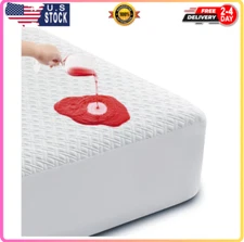 Queen Size Waterproof Mattress Protector, Cooling, Soft Breathable Cover