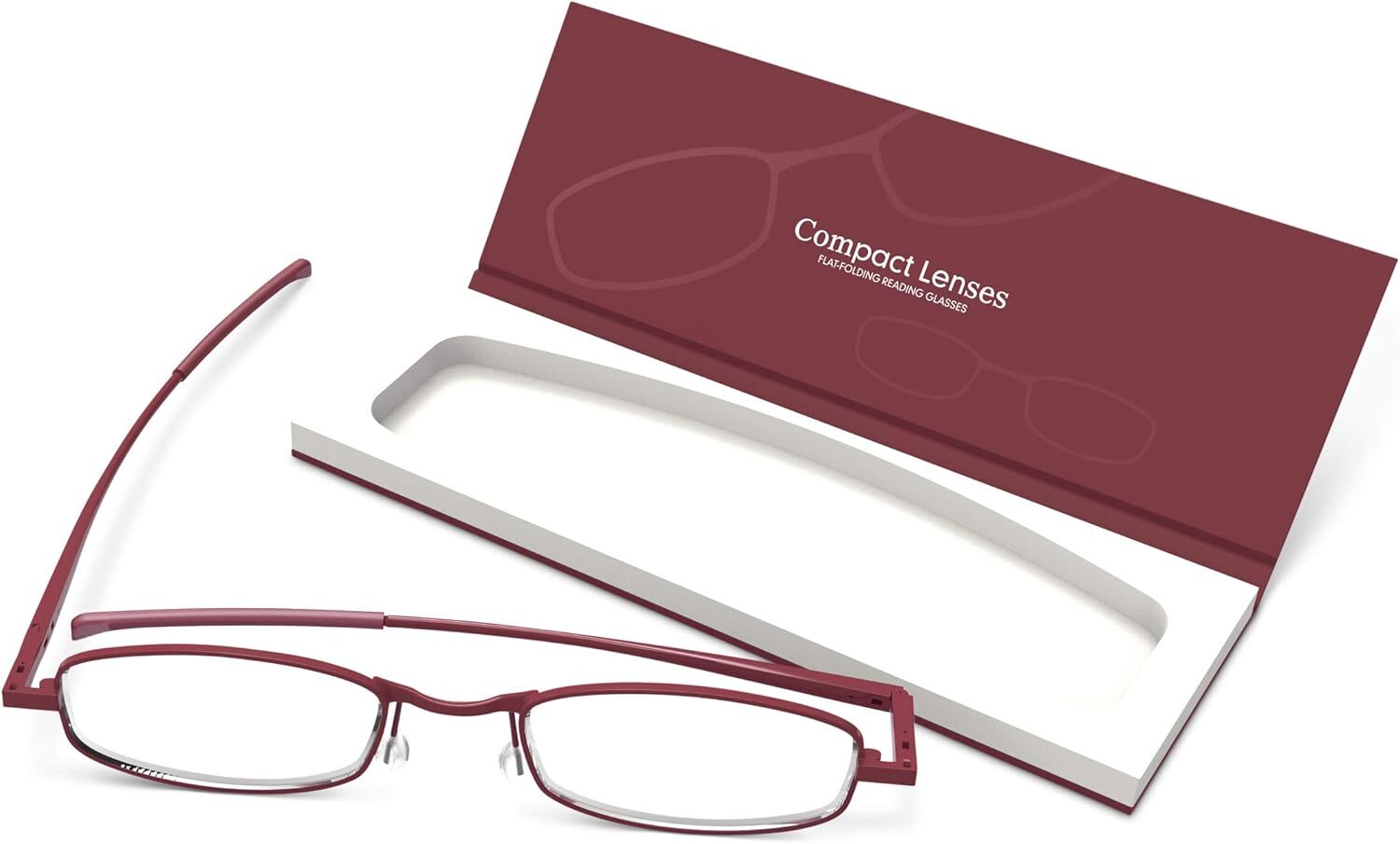Compact Lenses Flat Folding-Reading Glasses-Port +1.5
