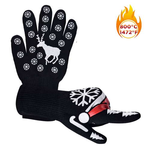 1 PAIR Extreme Heat Resistant Gloves BBQ Grilling Cooking Oven Glove Mitts 1472℉ - Picture 2 of 27