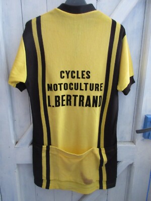 Maillot cycliste U.S.B.M Cycles L. BERTRAND vintage shirt années 70 3 M