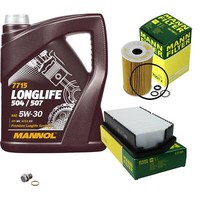 Mann Inspektionspaket 5L Mannol Longlife 504/507 5W-30 FüR Hyundai I30 1.6 Crdi