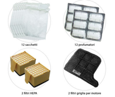 Kit Ricambi Gecasa Per Vorwerk Folletto VK135/VK136 - 12 Sacchetti, 12 Profumini, 4 Filtri Griglia, 2 HEPA - Foto 13