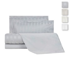 Completo lenzuola Onice di Bellora in Raso rigato Matrimoniale X478