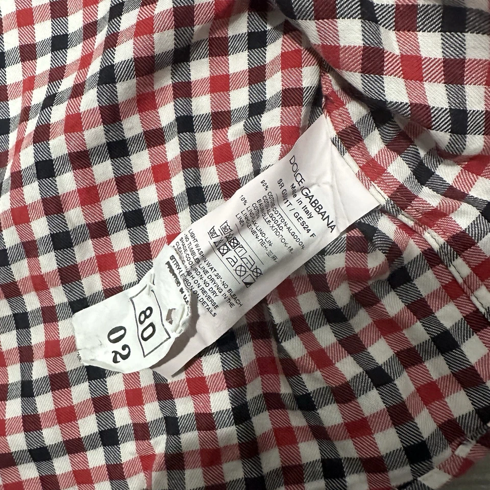 DOLCE & GABBANA Multicolor Patchwork Algodón Mangas Largas Hombres 40/US15 3/4 Foto 4 de 4