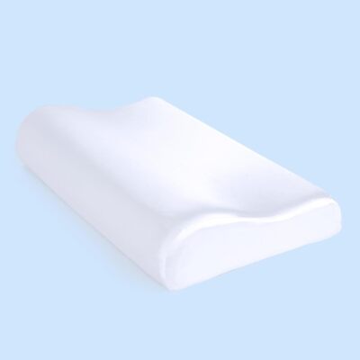 HOMBYS Satin Pillow Case for Contoured Support 20''x12.5''x4'', Pure White 