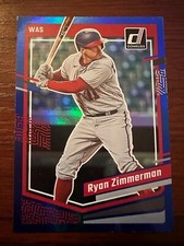2023 Donruss Baseball Base Holo Blue #181 Ryan Zimmerman - Washington Nationals