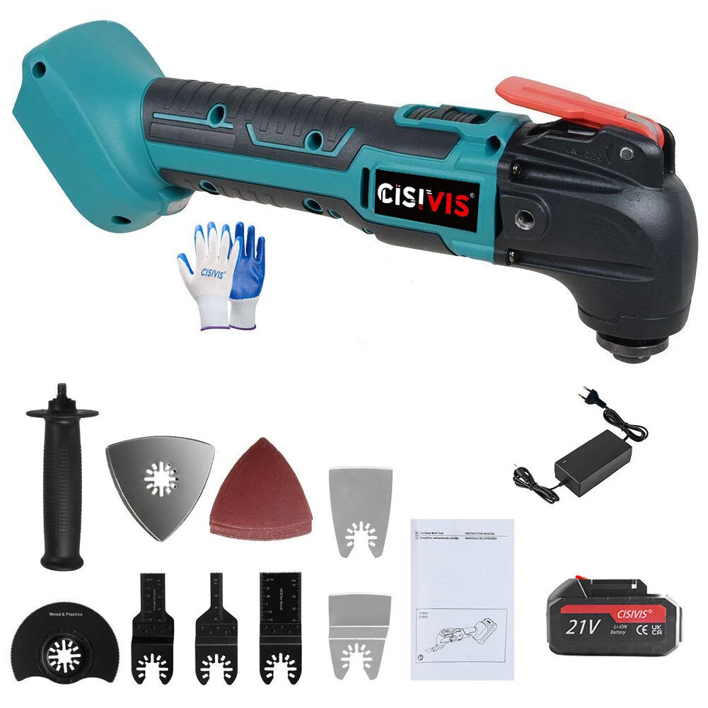 21V Cordless Oscillating Multi-Tool, Variable Speed, With Lithium-Ion  Battery & Charger