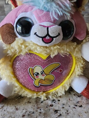 Zuru Rainbocorns Sweet Shake Surprise Banana Split Llamacorn Sounds 9'' Plush