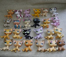 8pcs/lot Littlest Pet Shop toys LPS Random Short Hair Cat Animal Figures New