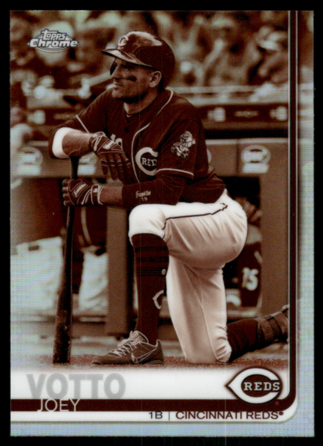 2019 Topps Chrome #31 Joey Votto Sepia Refractor