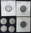 (7) Old Us Nickels: Shield-1869, (5)Liberty Head: 1883-1912, Buffalo Type1-1913