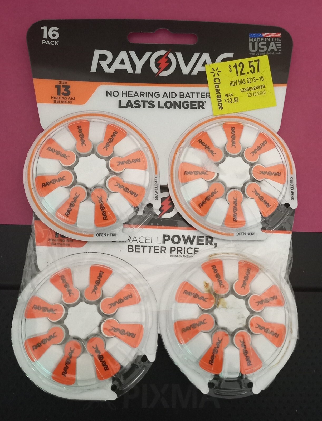 RAYOVAC Size 13 Hearing Aid Batteries 32 Pack - 2 x 16-image